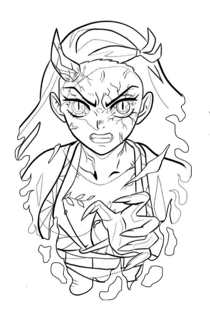Desenho de Nezuko Desenho Colorir Imprimir 21