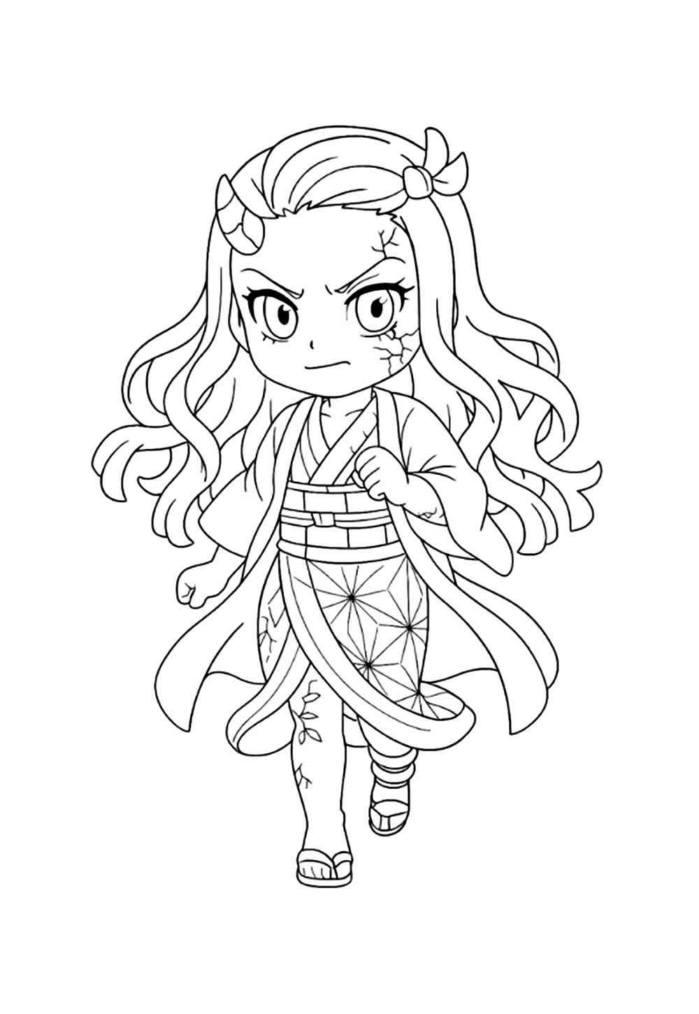 Desenho de Nezuko Desenho Colorir Imprimir 24