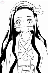 Desenho de Nezuko Para Colorir 00001