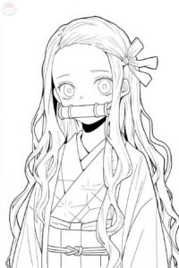 Desenho de Nezuko Para Colorir 000010