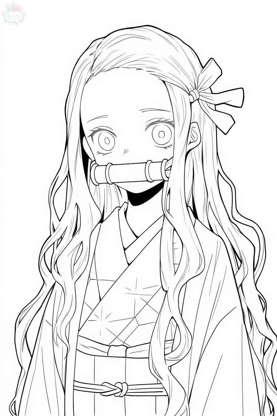 Desenho de Nezuko Para Colorir 000010