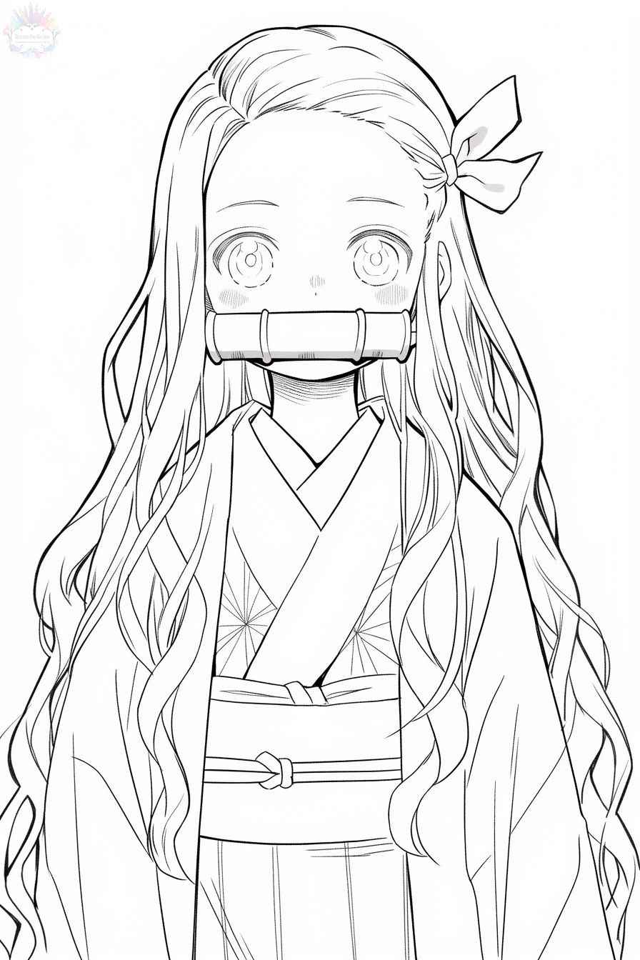 Desenho de Nezuko Para Colorir 00002