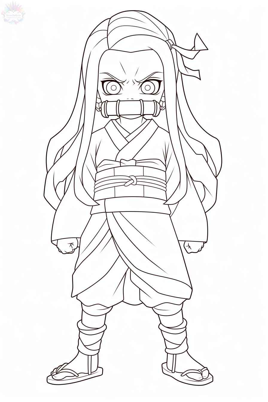 Desenho de Nezuko Para Colorir 00003
