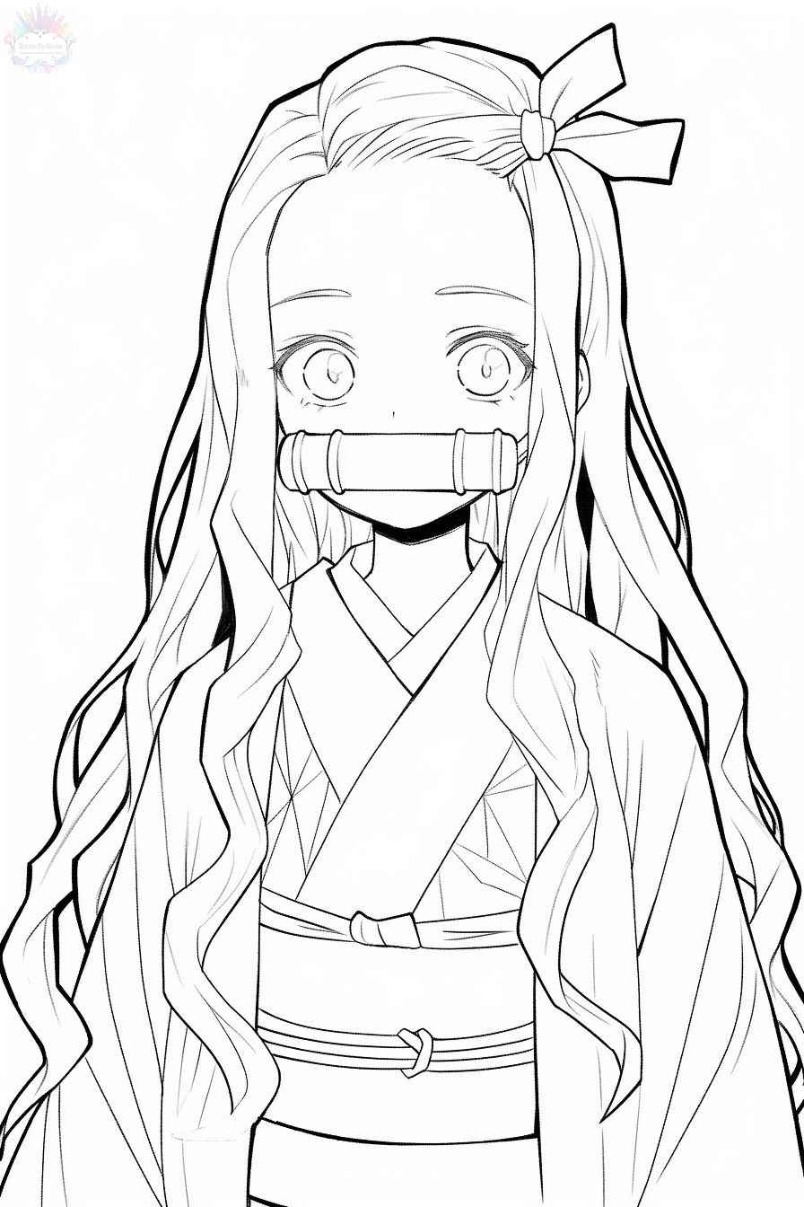 Desenho de Nezuko Para Colorir 00006