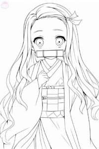 Desenho de Nezuko Para Colorir 00007
