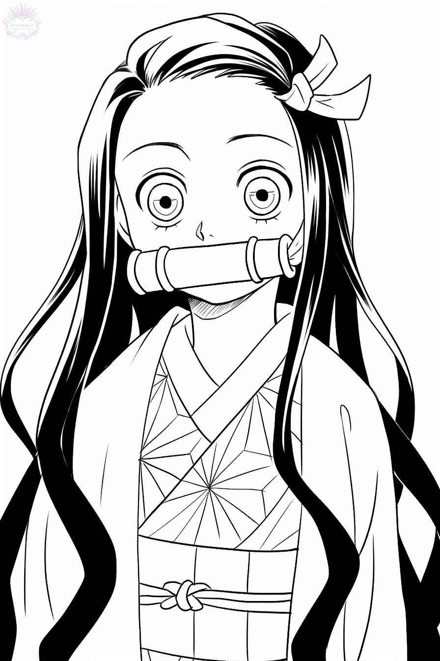 Desenho de Nezuko Para Colorir 00009