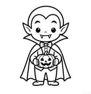 Desenho de Vampiro Desenho Colorir Imprimir 01