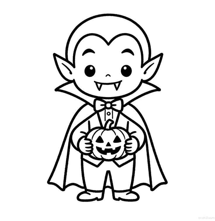 Desenho de Vampiro Desenho Colorir Imprimir 01