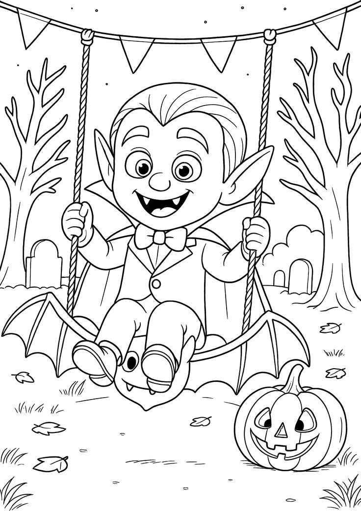 Desenho de Vampiro Desenho Colorir Imprimir 02