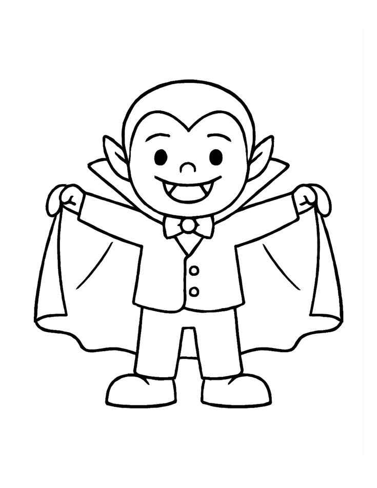 Desenho de Vampiro Desenho Colorir Imprimir 03