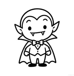 Desenho de Vampiro Desenho Colorir Imprimir 07