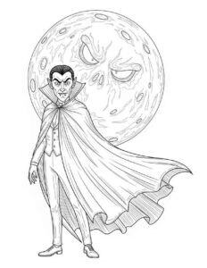 Desenho de Vampiro Desenho Colorir Imprimir 10