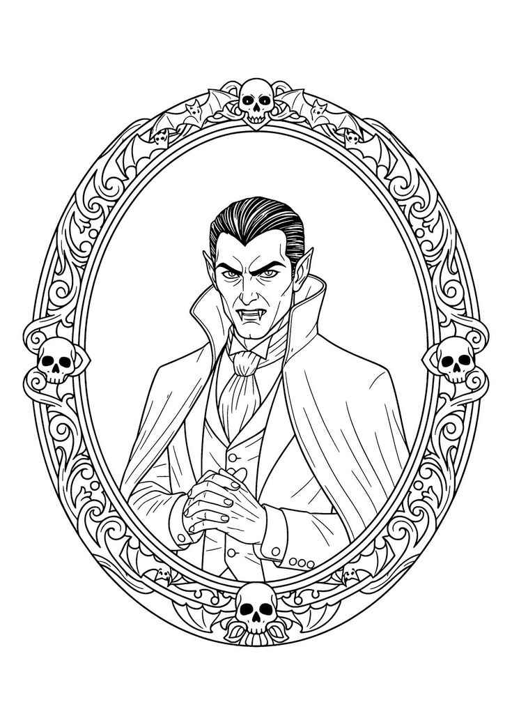 Desenho de Vampiro Desenho Colorir Imprimir 14