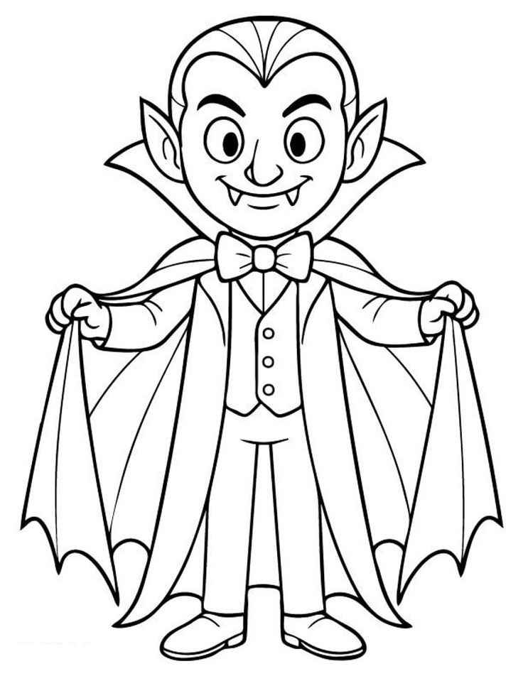 Desenho de Vampiro Desenho Colorir Imprimir 15