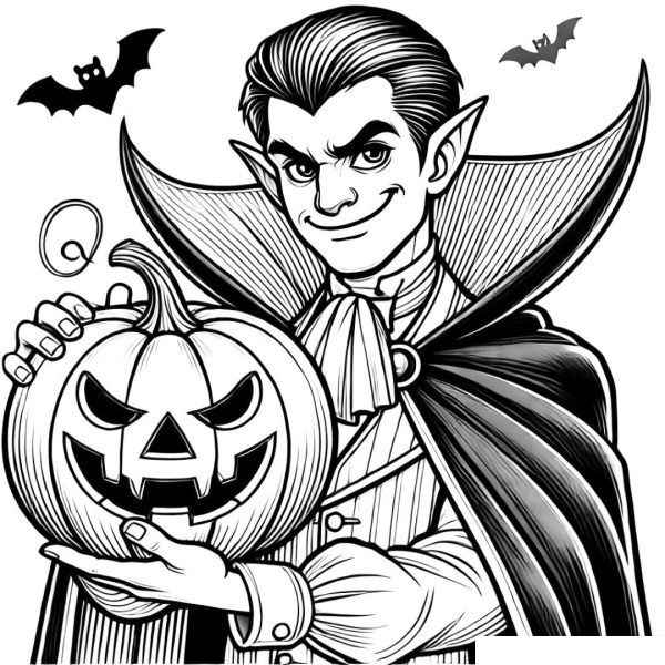 Desenho de Vampiro Desenho Colorir Imprimir 16