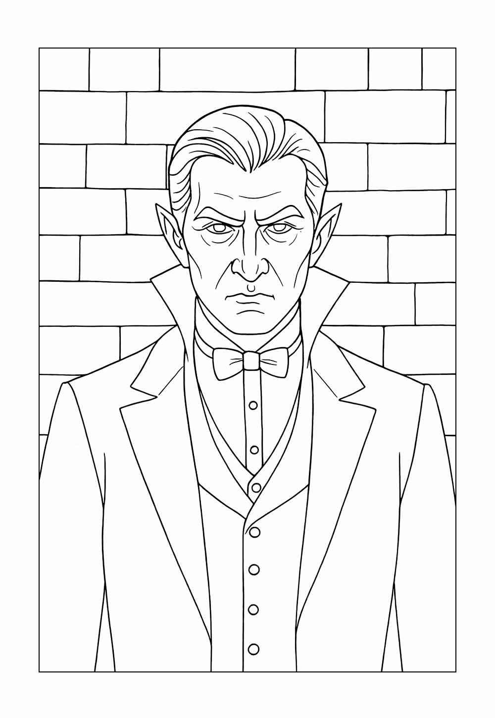 Desenho de Vampiro Desenho Colorir Imprimir 22