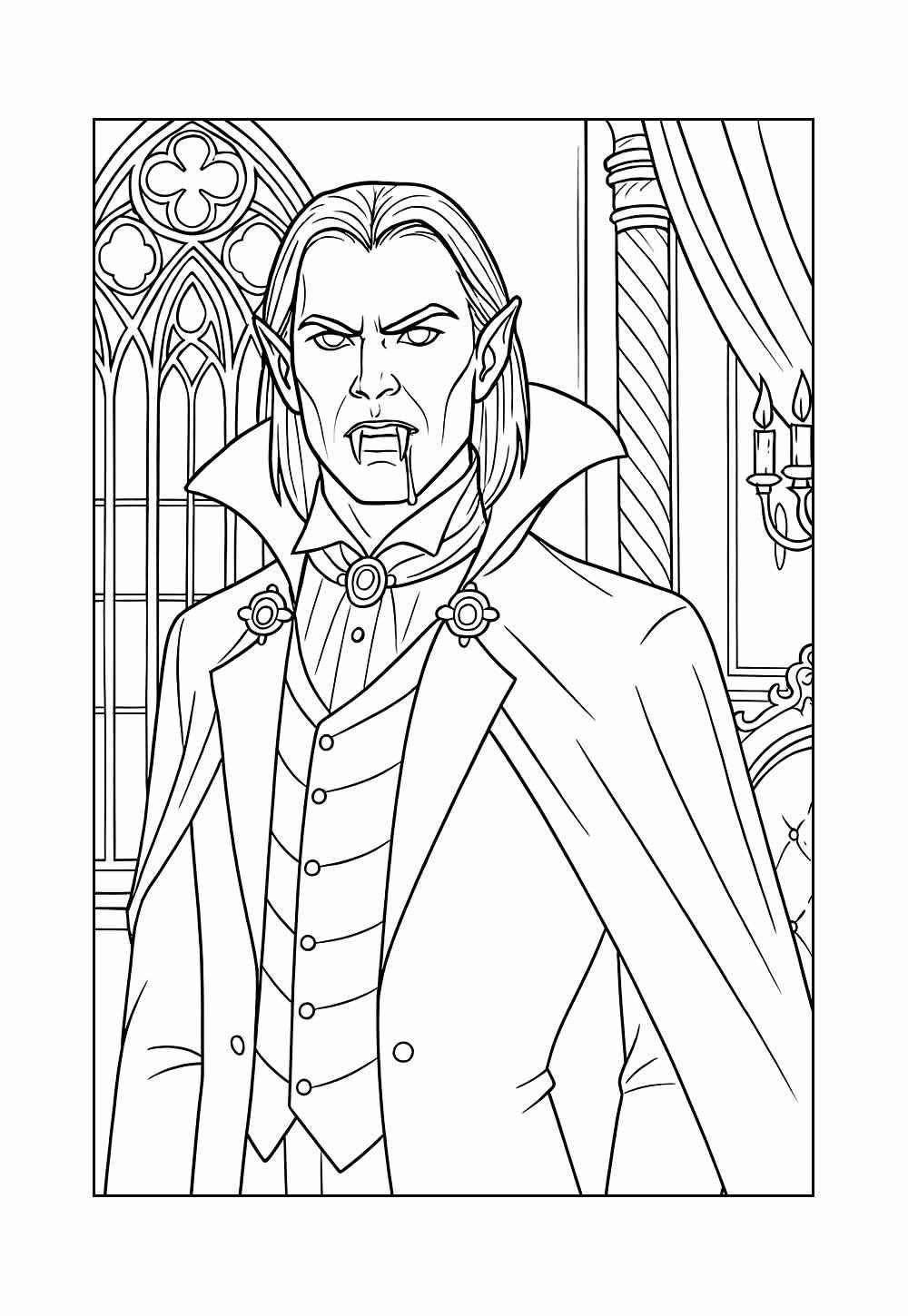 Desenho de Vampiro Desenho Colorir Imprimir 23