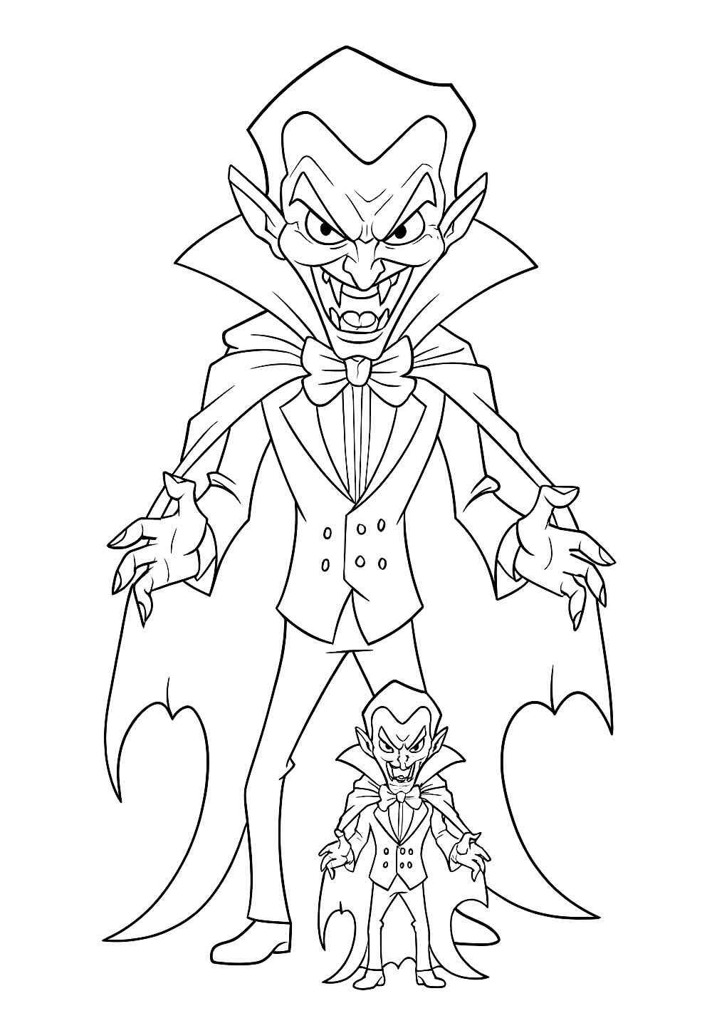 Desenho de Vampiro Desenho Colorir Imprimir 25