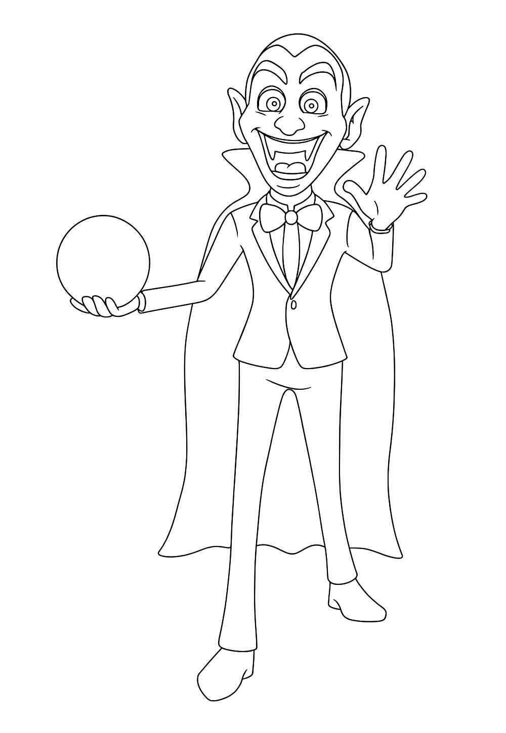 Desenho de Vampiro Desenho Colorir Imprimir 26