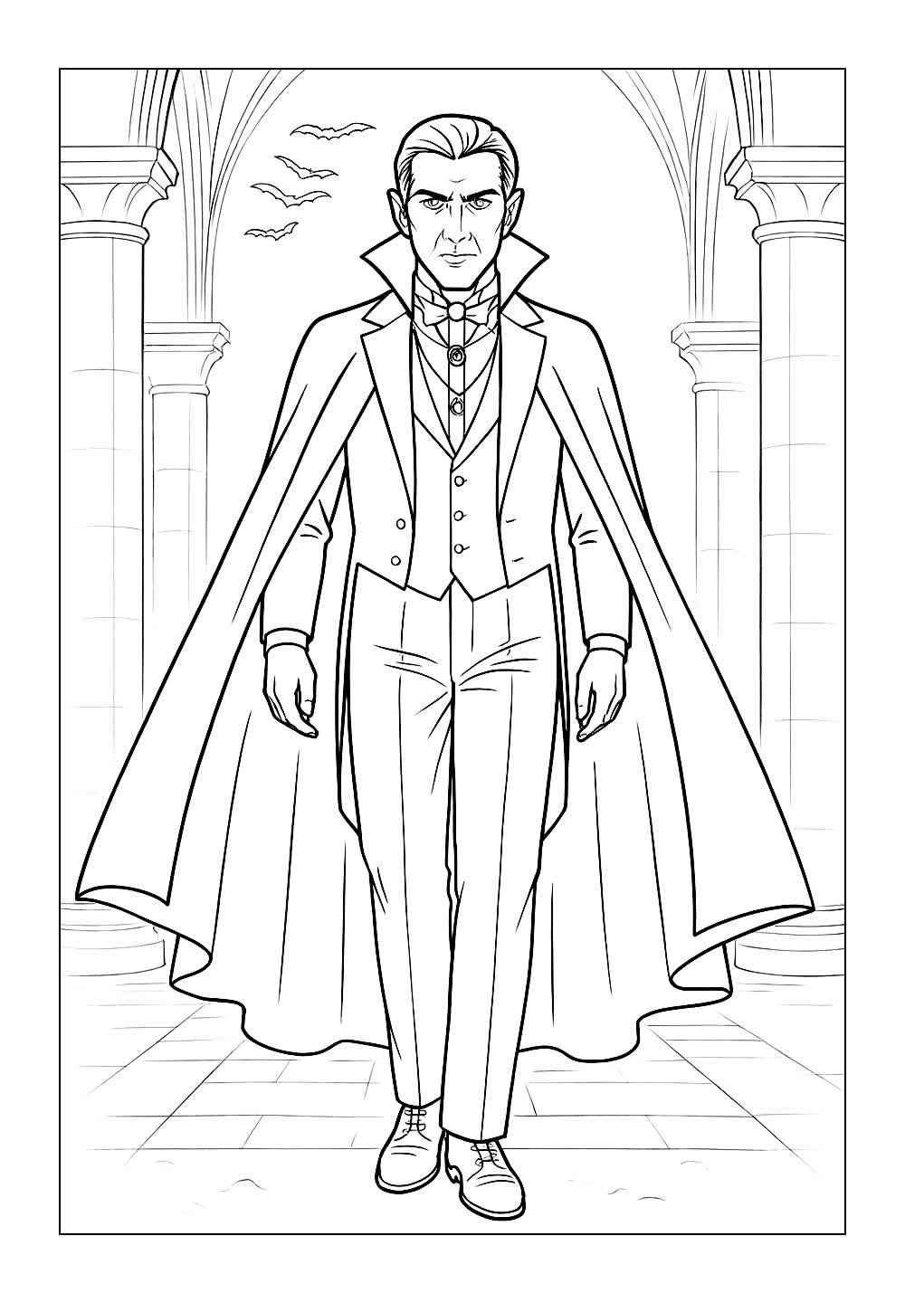 Desenho de Vampiro Desenho Colorir Imprimir 28