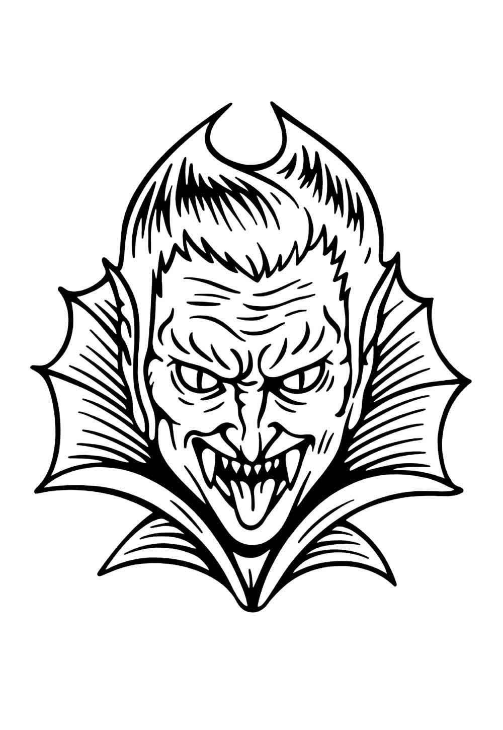Desenho de Vampiro Desenho Colorir Imprimir 31