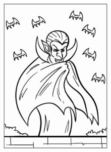Desenho de Vampiro Desenho Colorir Imprimir 39