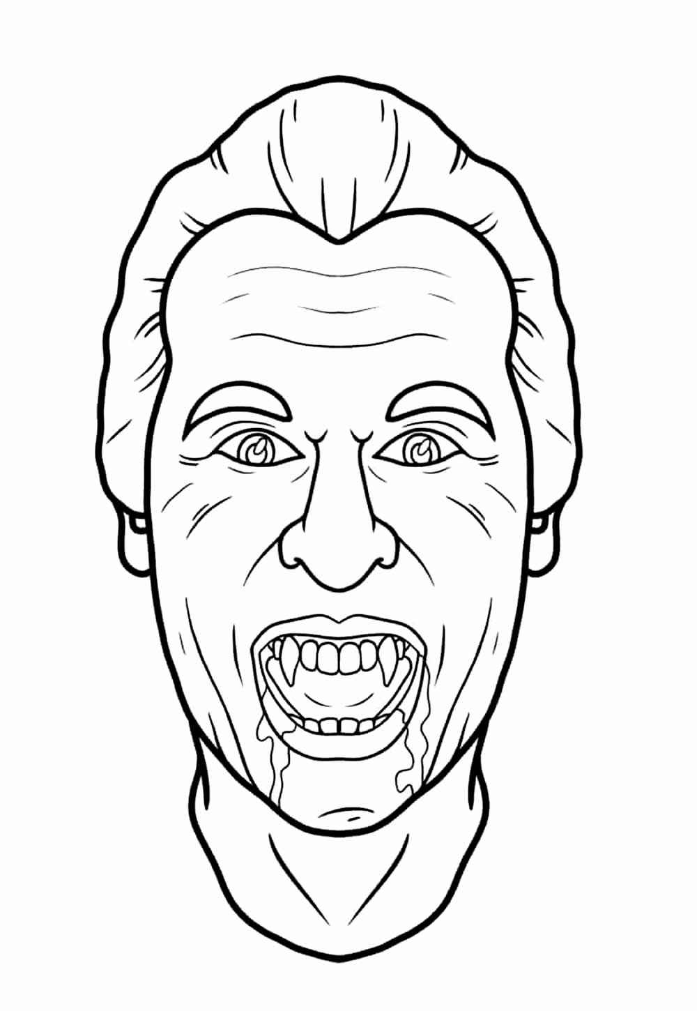 Desenho de Vampiro Desenho Colorir Imprimir 43