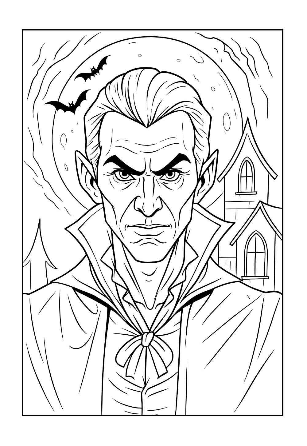 Desenho de Vampiro Desenho Colorir Imprimir 51