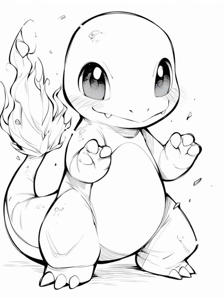 Desenho de Charmander Desenho Colorir Imprimir 06