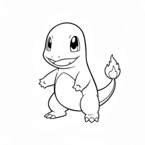 Desenho de Charmander Desenho Colorir Imprimir 09
