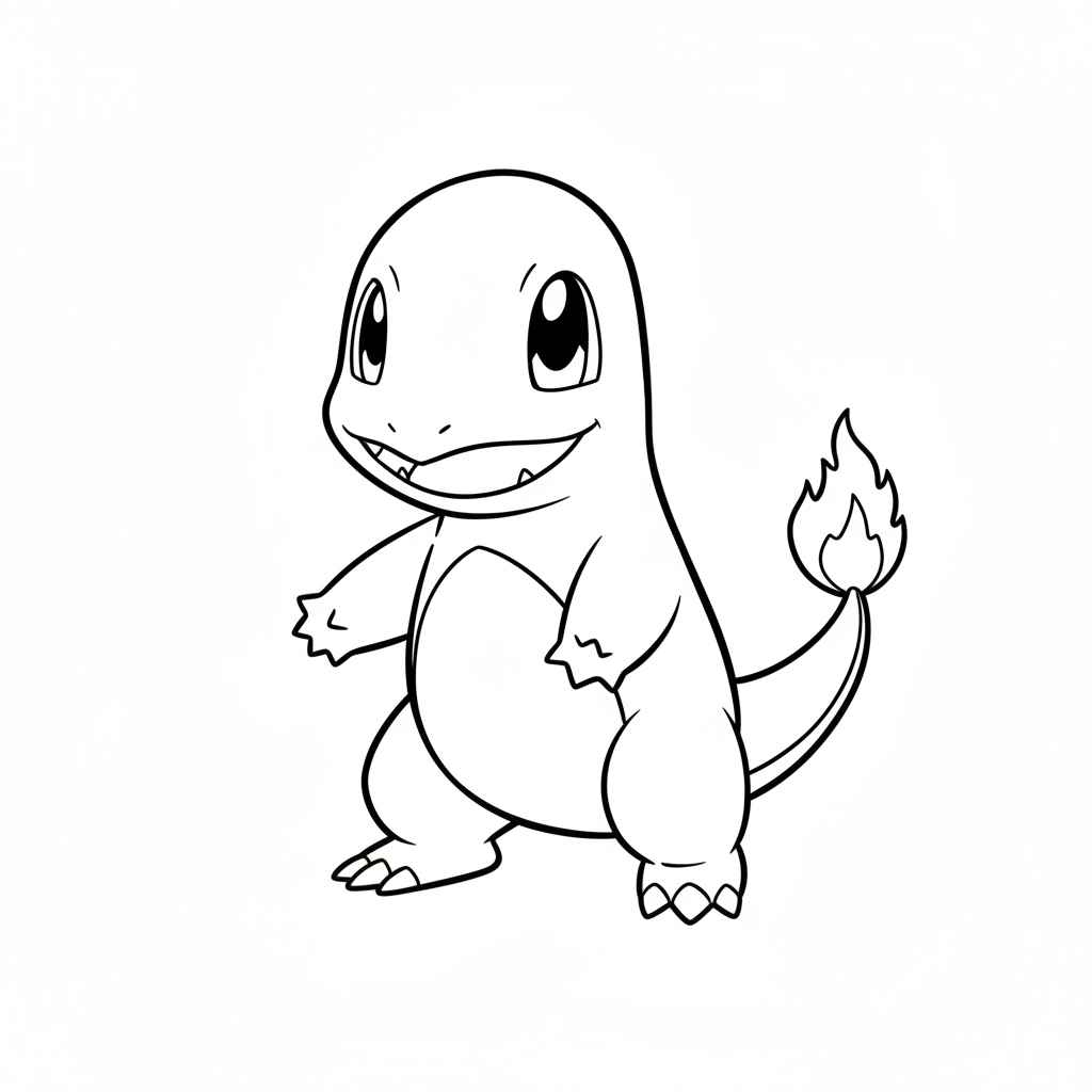Desenho de Charmander Desenho Colorir Imprimir 09