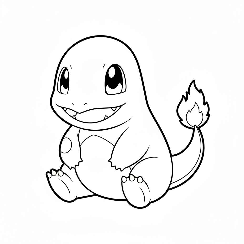 Desenho de Charmander Desenho Colorir Imprimir 10