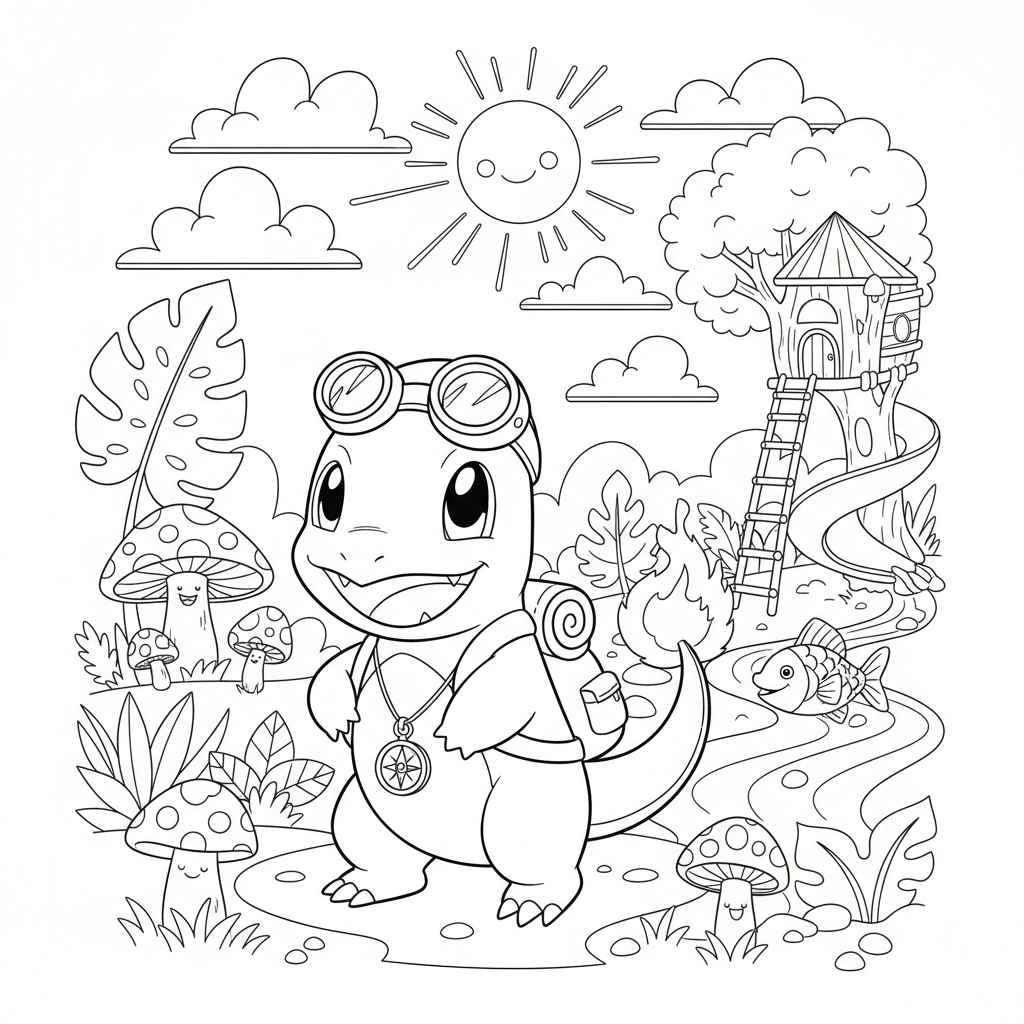 Desenho de Charmander Desenho Colorir Imprimir 11