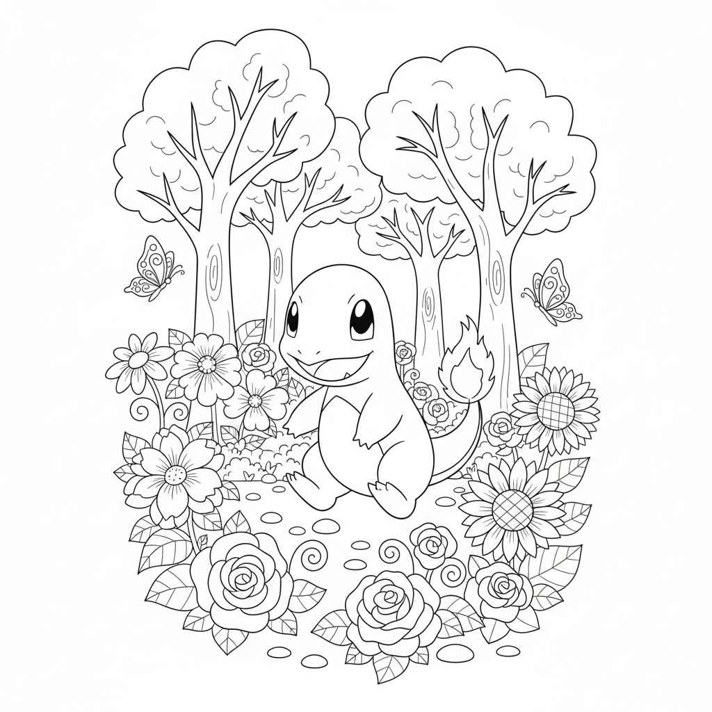 Desenho de Charmander Desenho Colorir Imprimir 12