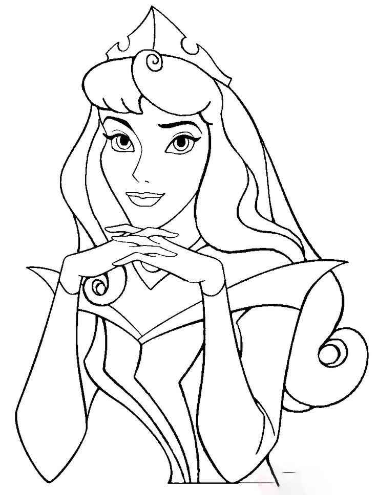 Desenho de Aurora Bela Adormecida Desenho Colorir Imprimir 02