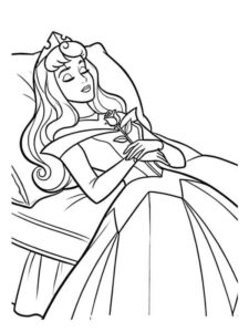 Desenho de Aurora Bela Adormecida Desenho Colorir Imprimir 08