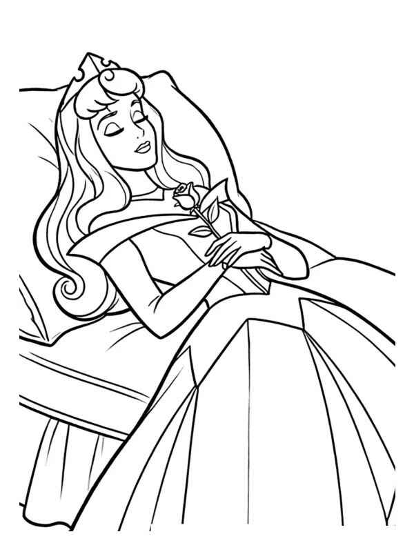 Desenho de Aurora Bela Adormecida Desenho Colorir Imprimir 08