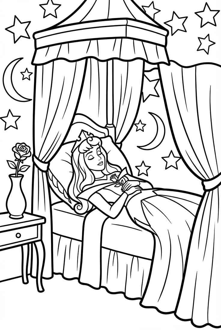 Desenho de Aurora Bela Adormecida Desenho Colorir Imprimir 10