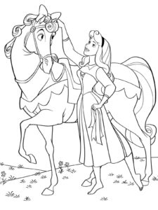 Desenho de Aurora Bela Adormecida Desenho Colorir Imprimir 11