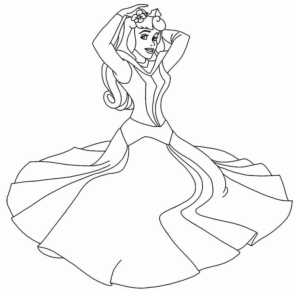 Desenho de Aurora Bela Adormecida Desenho Colorir Imprimir 24