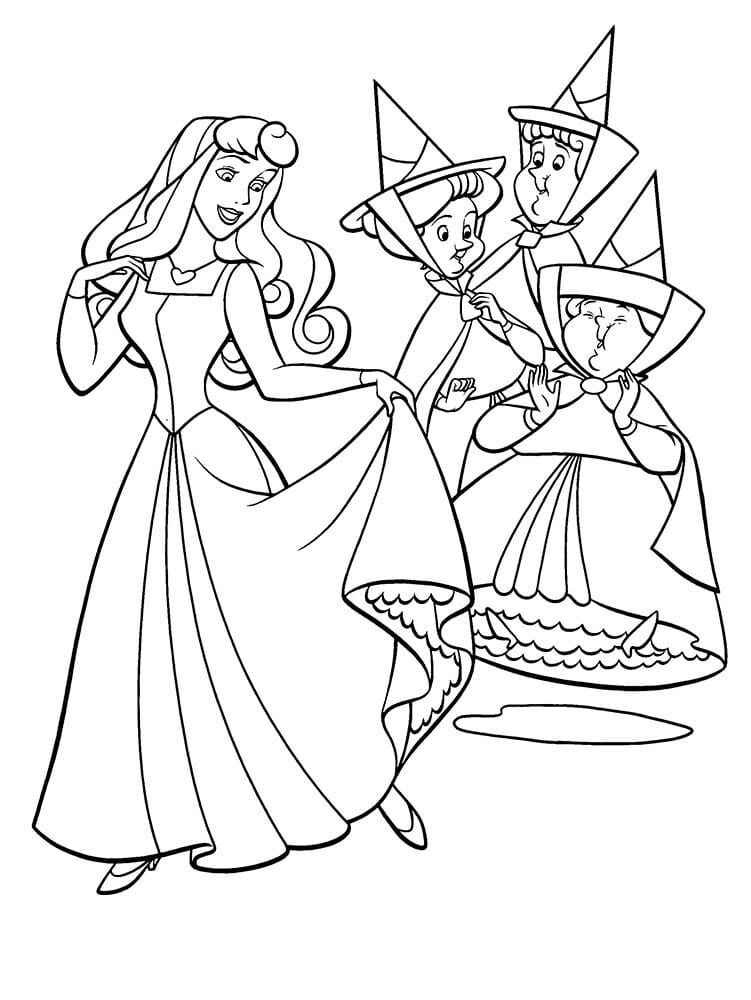Desenho de Aurora Bela Adormecida Desenho Colorir Imprimir 25