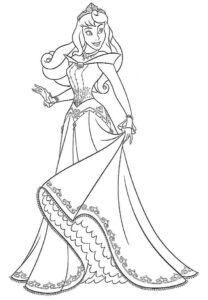 Desenho de Aurora Bela Adormecida Desenho Colorir Imprimir 26