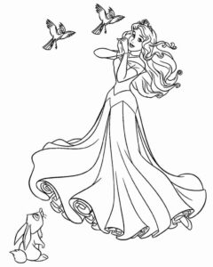 Desenho de Aurora Bela Adormecida Desenho Colorir Imprimir 29
