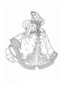 Desenho de Aurora Bela Adormecida Desenho Colorir Imprimir 36