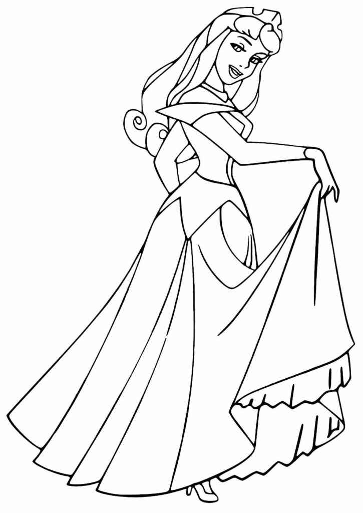 Desenho de Aurora Bela Adormecida Desenho Colorir Imprimir 42