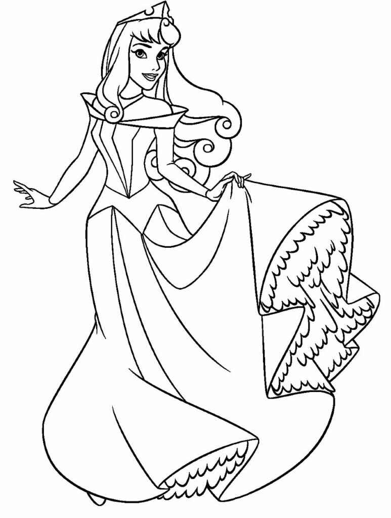 Desenho de Aurora Bela Adormecida Desenho Colorir Imprimir 44