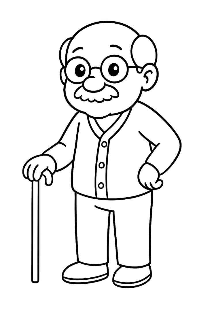 Desenho de Avos Desenho Colorir Imprimir 06