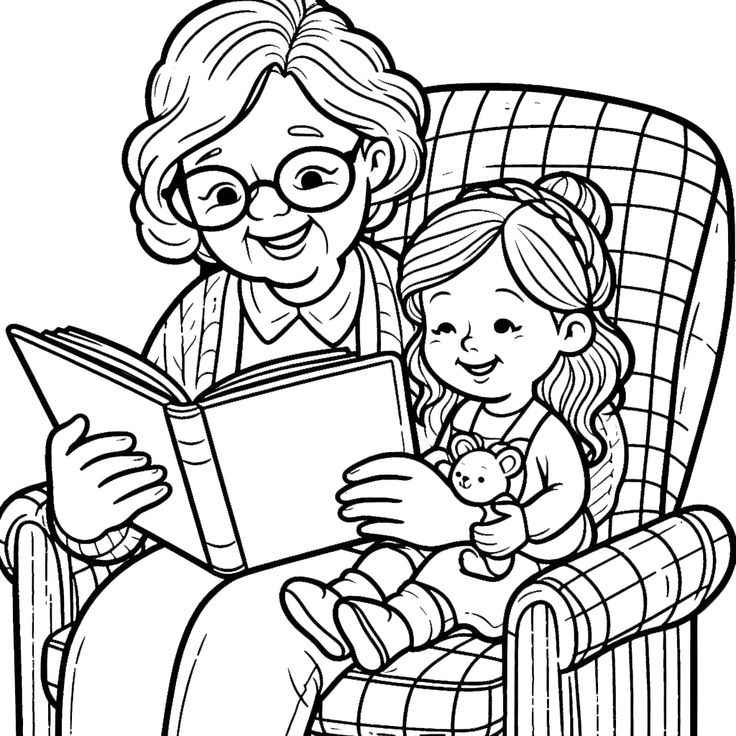 Desenho de Avos Desenho Colorir Imprimir 11