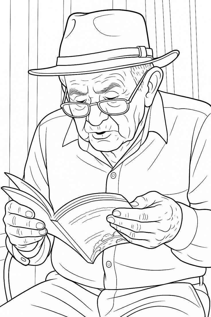 Desenho de Avos Desenho Colorir Imprimir 15