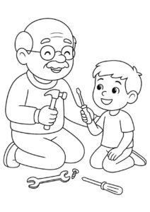 Desenho de Avos Desenho Colorir Imprimir 18